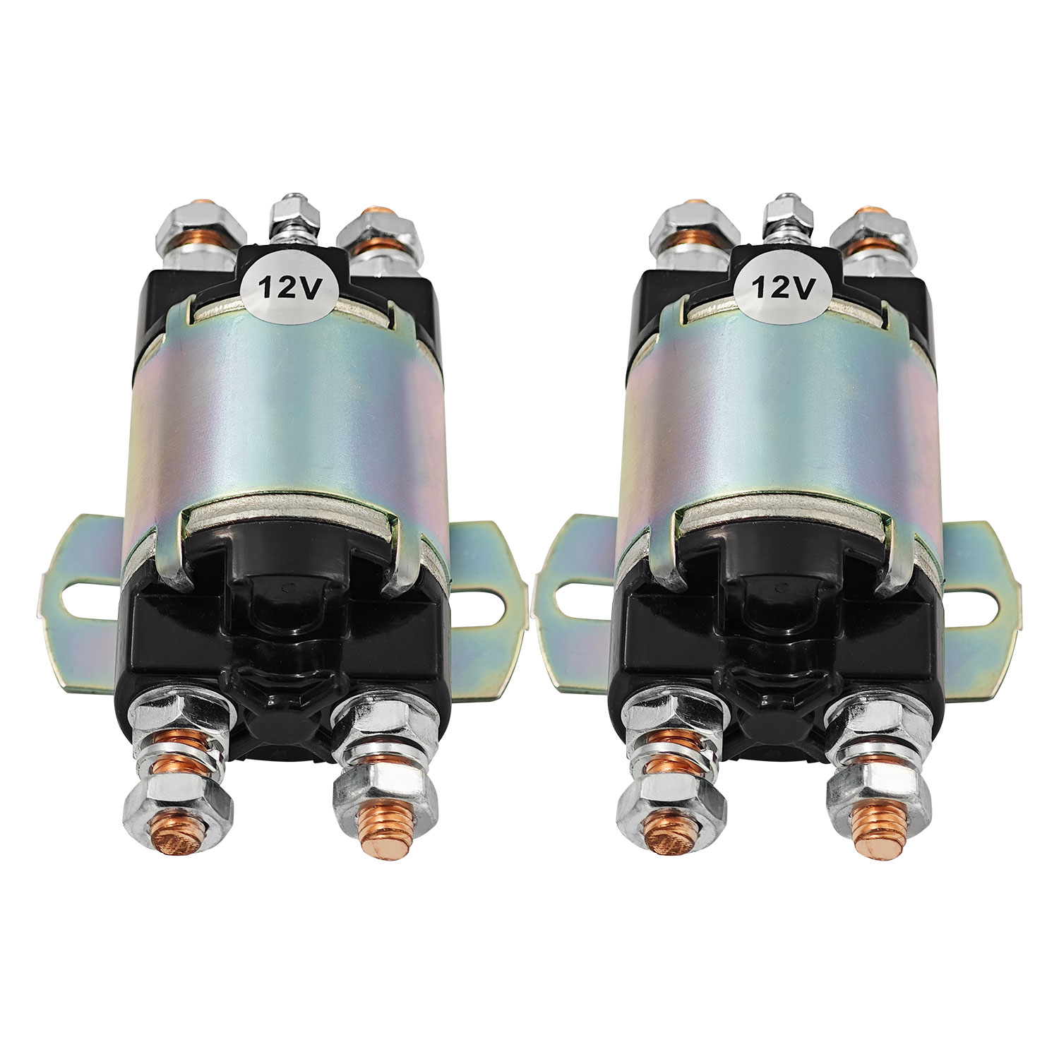 2 Solenoids Fits for Yamaha G1 Gas Golf Cart 12V 6 Terminal 12 Volt 100A | For 2-cycle Gas Models Engine 1982-1989