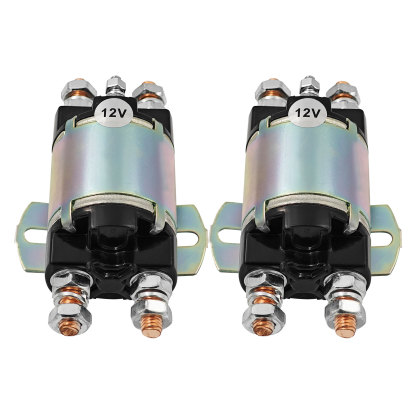2 Solenoids Fits for Yamaha G1 Gas Golf Cart 12V 6 Terminal 12 Volt 100A | For 2-cycle Gas Models Engine 1982-1989