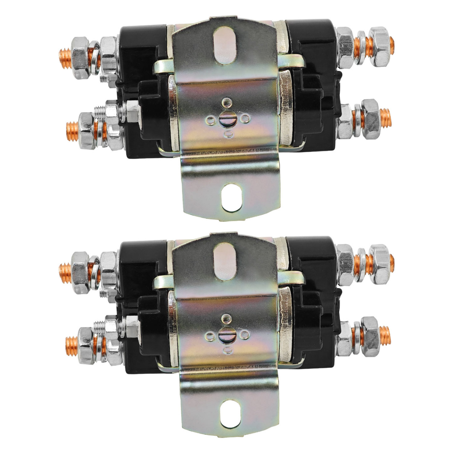 2 Solenoids Fits for Yamaha G1 Gas Golf Cart 12V 6 Terminal 12 Volt 100A | For 2-cycle Gas Models Engine 1982-1989