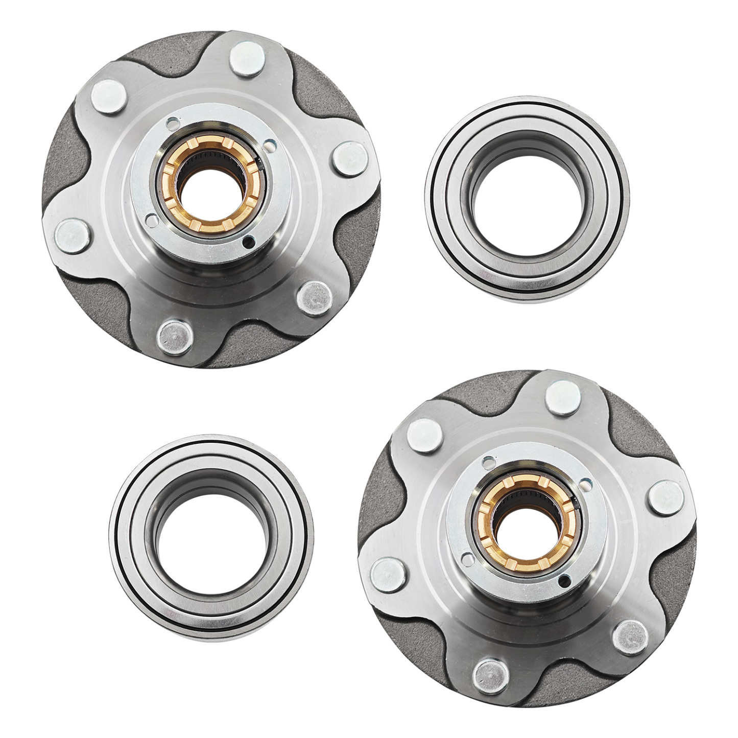 2PCS Front Wheel Bearing & Hub Assembly Kit Fits for Toyota Tacoma 1995-2004 2.4L 2.7L 3.4L (4WD ONLY)