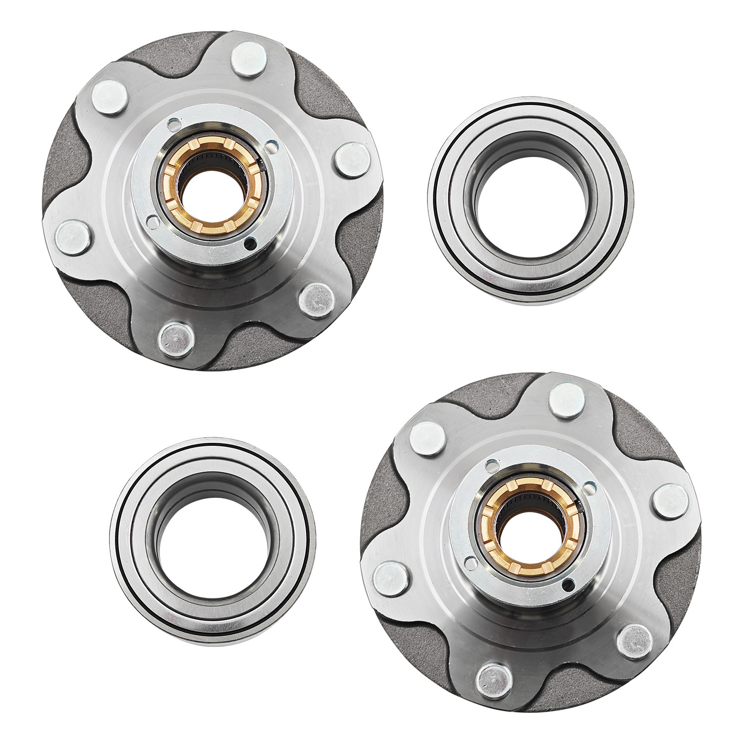 2PCS Front Wheel Bearing & Hub Assembly Kit Fits for Toyota Tacoma 1995-2004 2.4L 2.7L 3.4L (4WD ONLY)