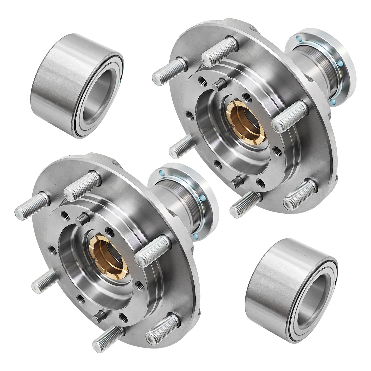 2PCS Front Wheel Bearing & Hub Assembly Kit Fits for Toyota Tacoma 1995-2004 2.4L 2.7L 3.4L (4WD ONLY)