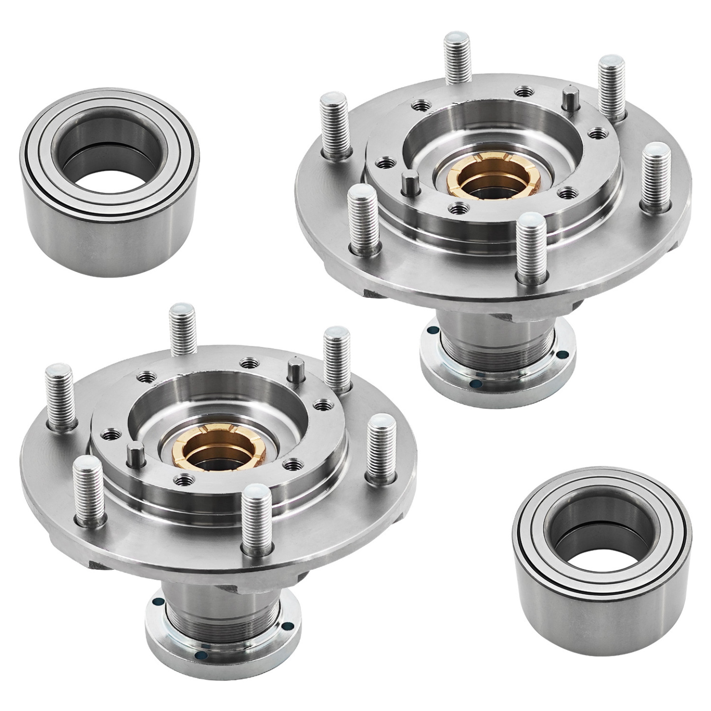 2PCS Front Wheel Bearing & Hub Assembly Kit Fits for Toyota Tacoma 1995-2004 2.4L 2.7L 3.4L (4WD ONLY)