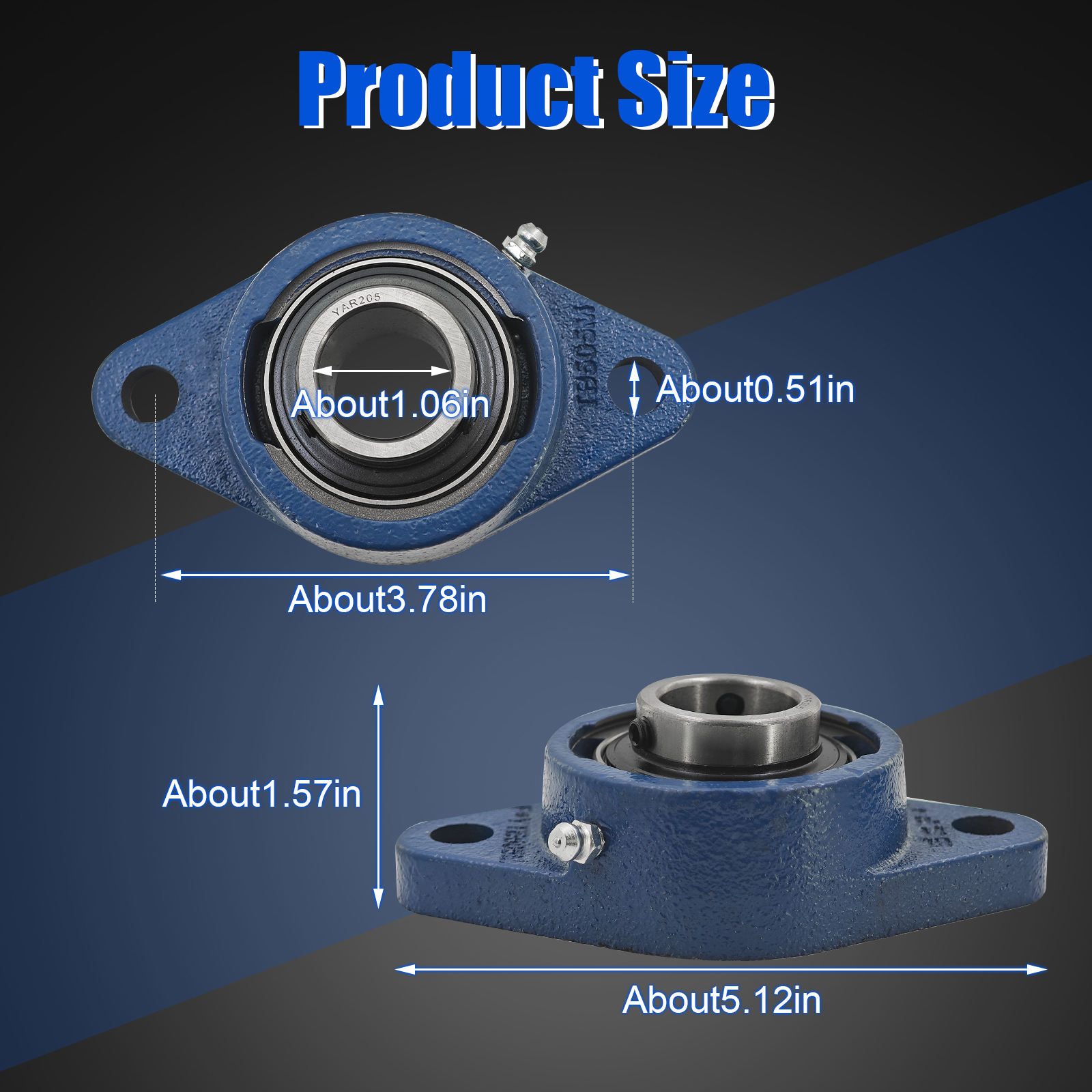 2 Pack Pillow Block Bearing Set Fit for Husqvarna FS400, for Husqvarna FS400LV Walk Behind Concrete Saws