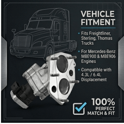 Mercedes-Benz EGR Valve for MBE900 MBE902 MBE904 MBE906 6.4L 4.3L Engine, for Freightliner Sterling Thomas Truck