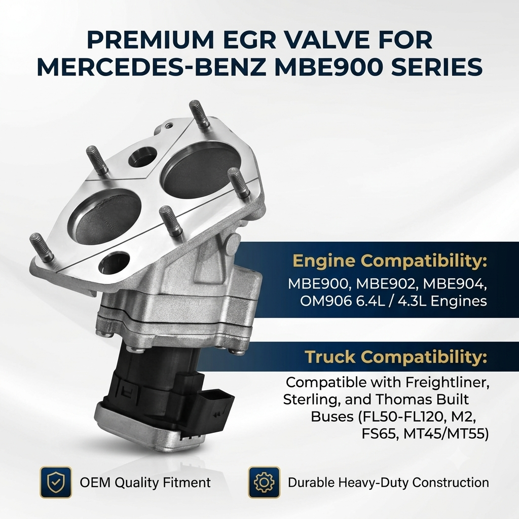 Mercedes Benz EGR Valve for Freightliner Sterling Thomas Truck for MBE900 MBE904 OM906 MBE906 6.4L 4.3L Engine 2000-2006