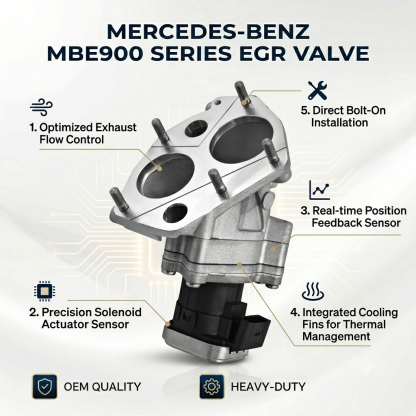 Mercedes Benz EGR Valve for Freightliner Sterling Thomas Truck for MBE900 MBE904 OM906 MBE906 6.4L 4.3L Engine 2000-2006