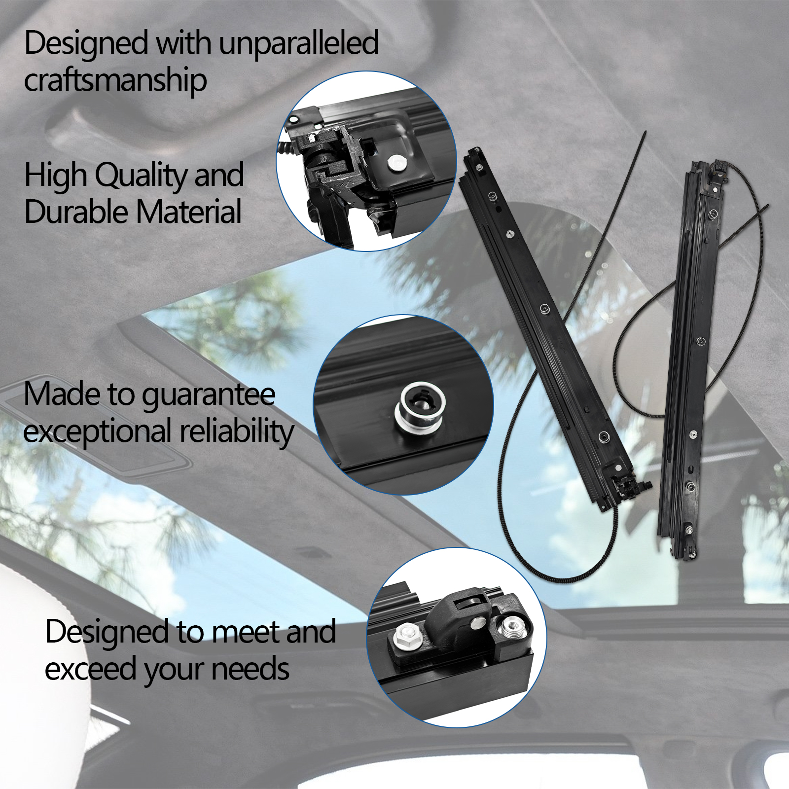A2227800100 A2227800200 Panoramic Sunroof Sliding Track for Mercedes W222 & S Class AMG 2014-2020 Left+Right