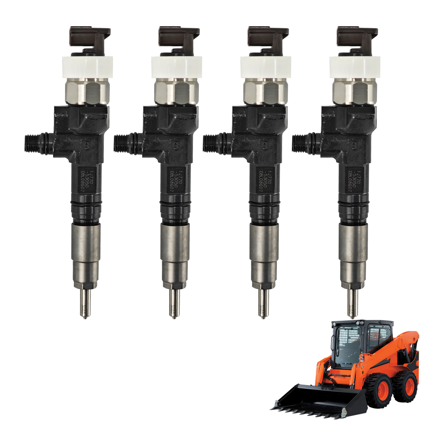 4PCS Fuel Injectors for Caterpillar C3.3B Kubota V3307 Tier 4 #1J770-53051
