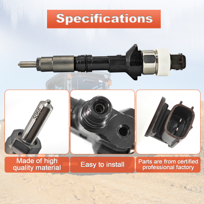 4PCS Fuel Injectors for Caterpillar C3.3B Kubota V3307 Tier 4 #1J770-53051
