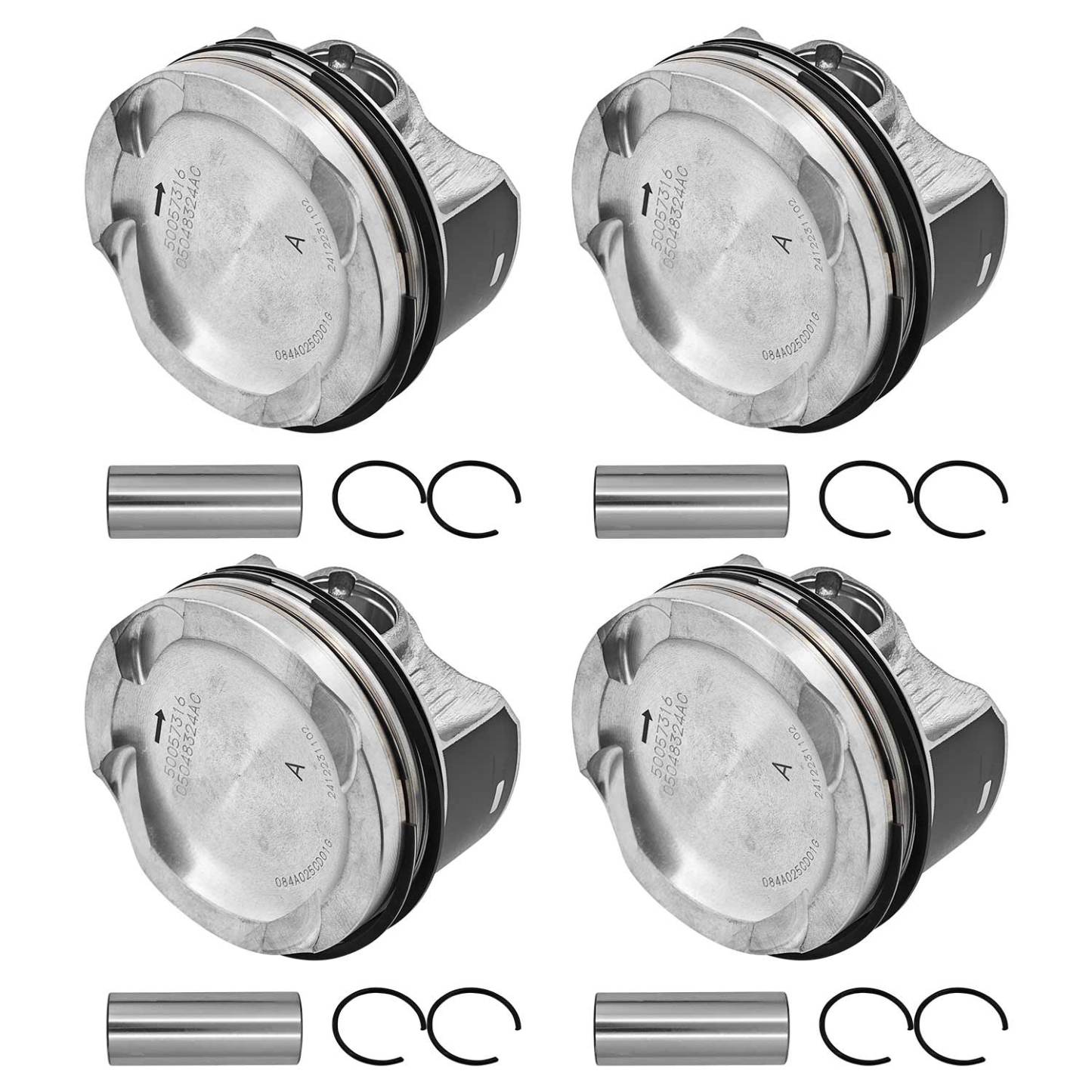 4Pcs Piston Kit with Ring Compatible with Jeep Chreokee Wrangler 2018-2023 2.0T