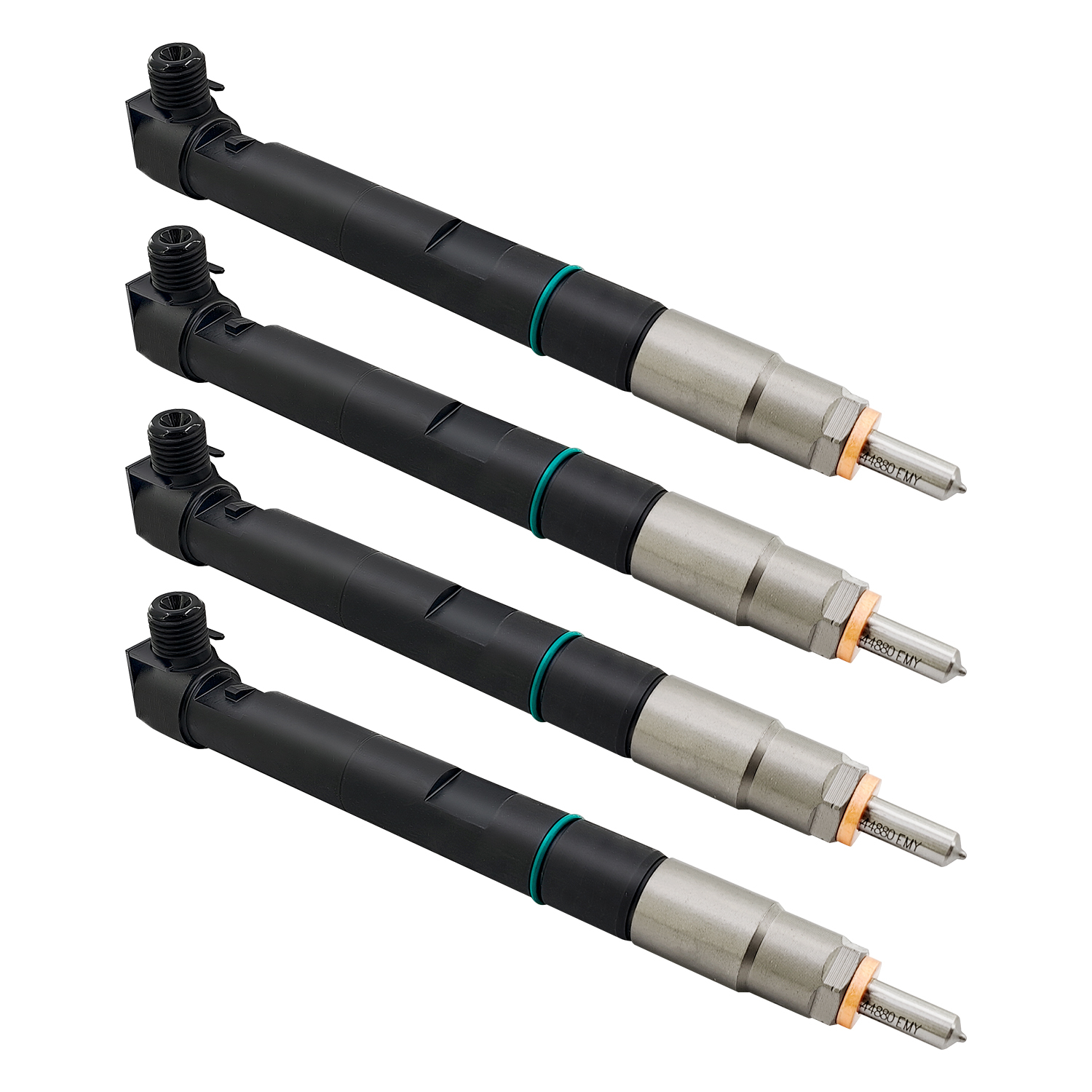 4PCS Fuel Injectors with Seal for Delphi Doosan D24 D18 For Bobcat E32 E35 E42 E45 E50 E55 E85 S450 T450 T550