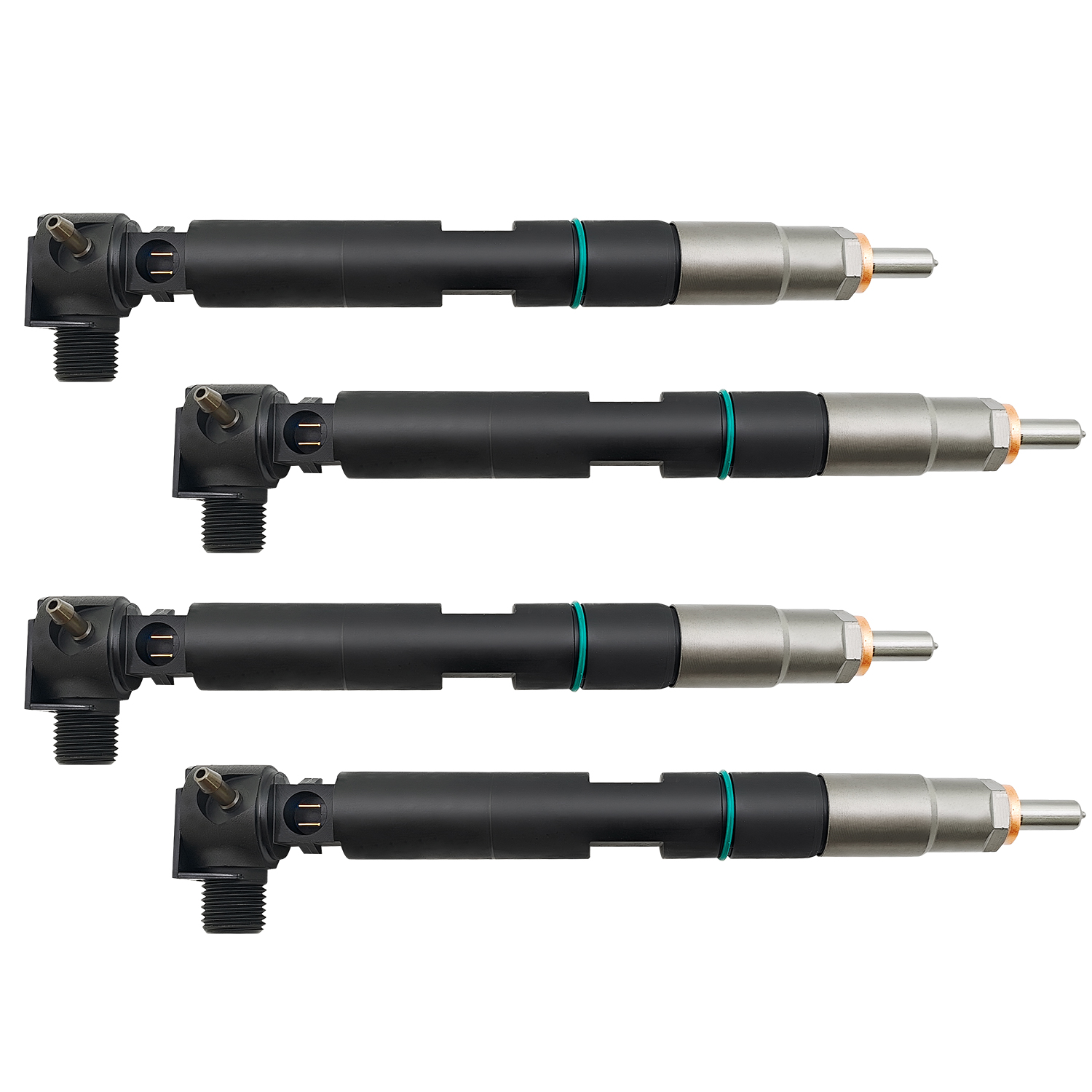 4PCS Fuel Injectors with Seal for Delphi Doosan D24 D18 For Bobcat E32 E35 E42 E45 E50 E55 E85 S450 T450 T550