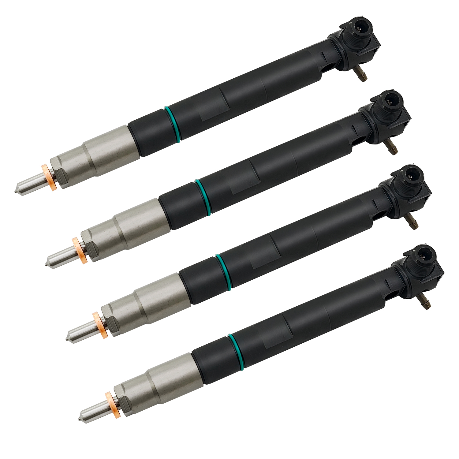 4PCS Fuel Injectors with Seal for Delphi Doosan D24 D18 For Bobcat E32 E35 E42 E45 E50 E55 E85 S450 T450 T550