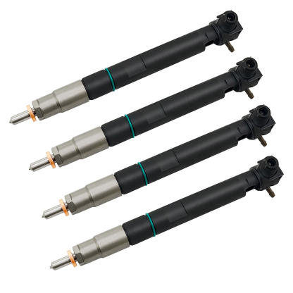 4PCS Fuel Injectors with Seal for Delphi Doosan D24 D18 For Bobcat E32 E35 E42 E45 E50 E55 E85 S450 T450 T550