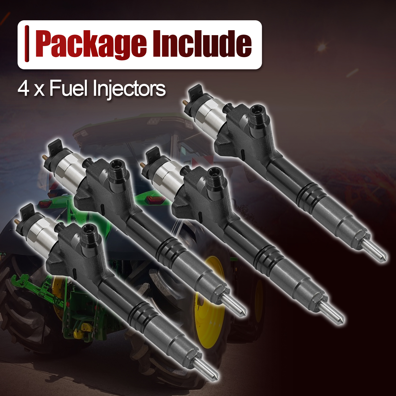 4 PCS Fuel Injectors for John Deere Loader 330P 330G 331P 331G 332G 333P 333G 334P 335P