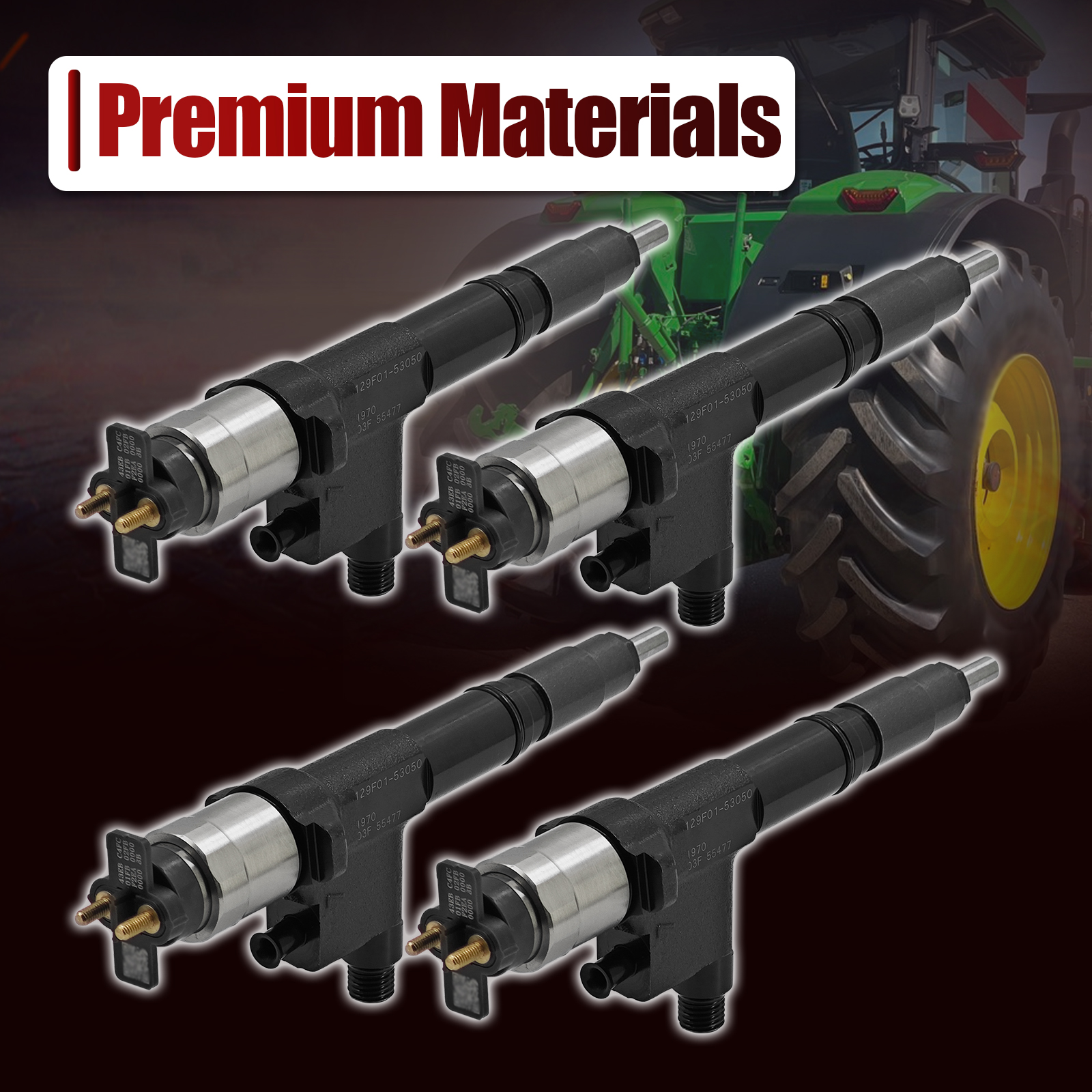 4 PCS Fuel Injectors for John Deere Loader 330P 330G 331P 331G 332G 333P 333G 334P 335P