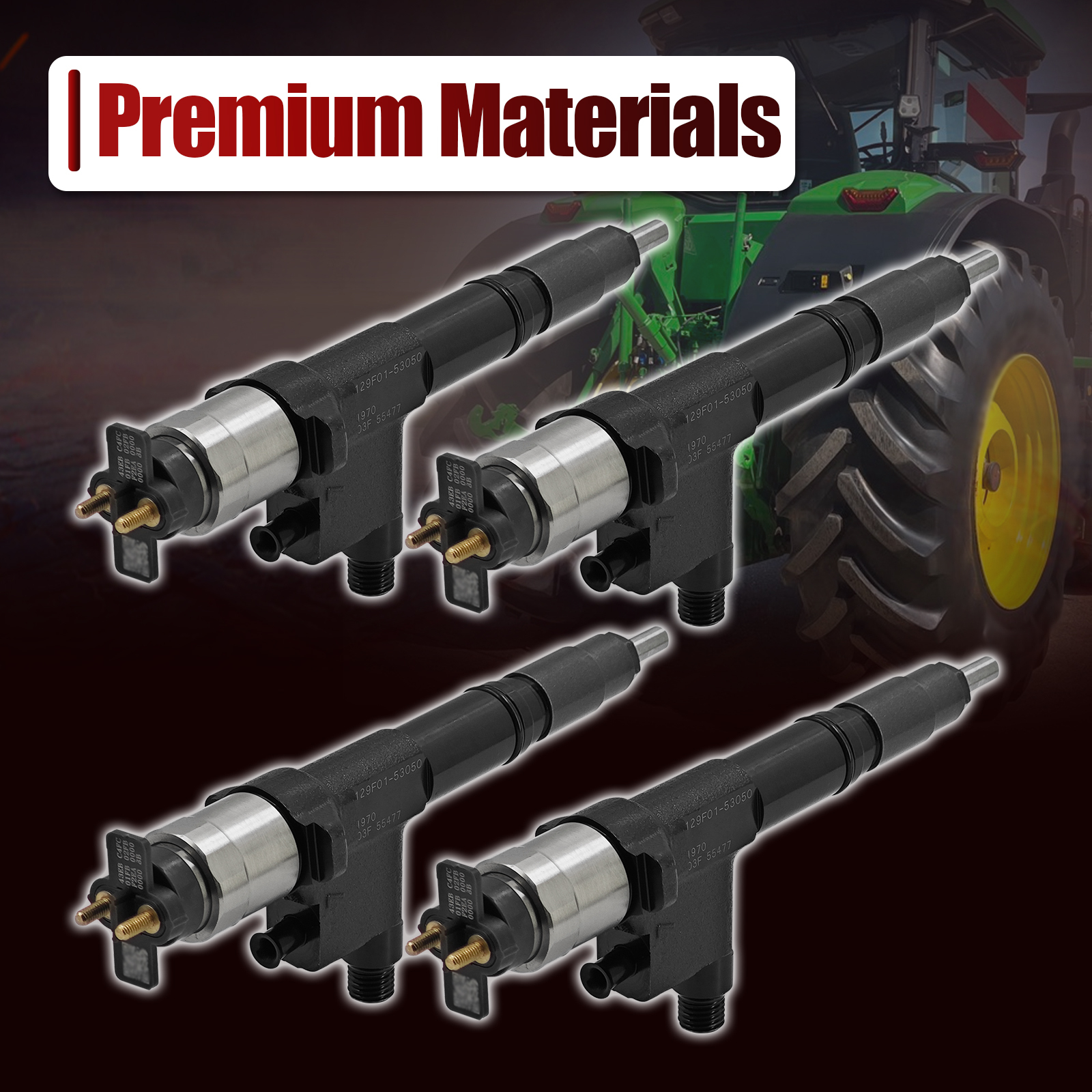 4 PCS Fuel Injectors for John Deere Loader 330P 330G 331P 331G 332G 333P 333G 334P 335P