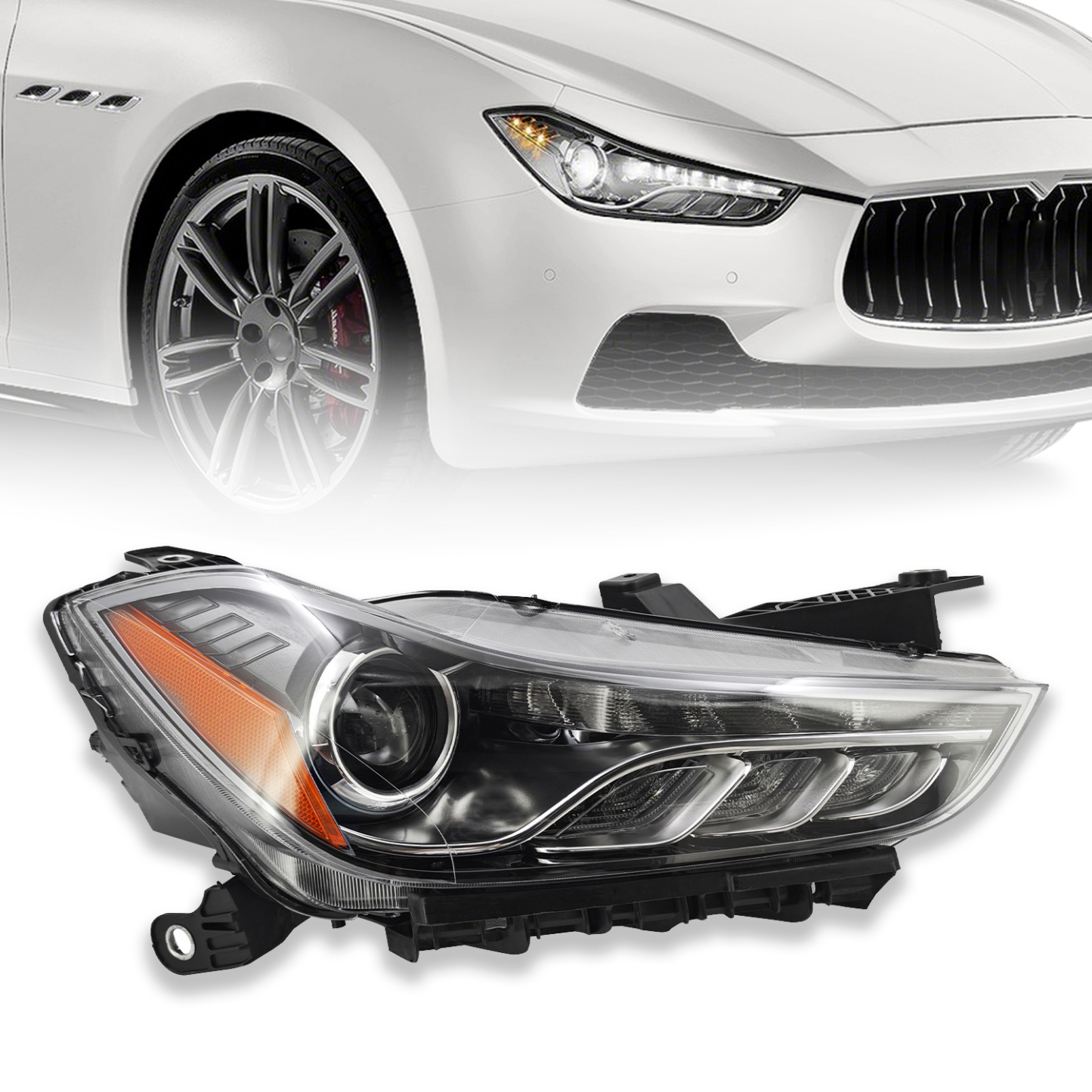HID Xenon Headlight Compatible with Maserati Ghibli 2014-2018 - Right Passenger Side