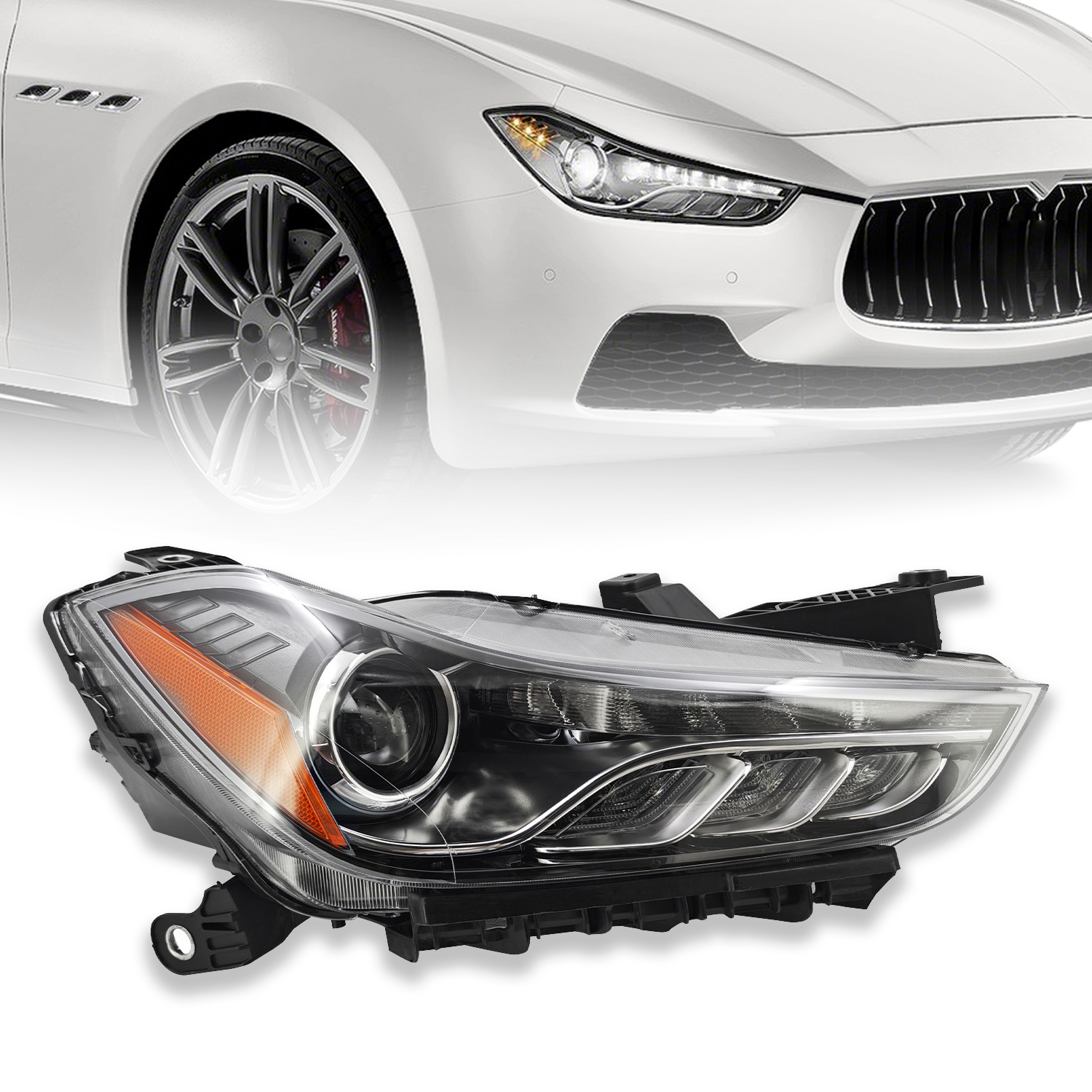 HID Xenon Headlight Compatible with Maserati Ghibli 2014-2018 - Right Passenger Side