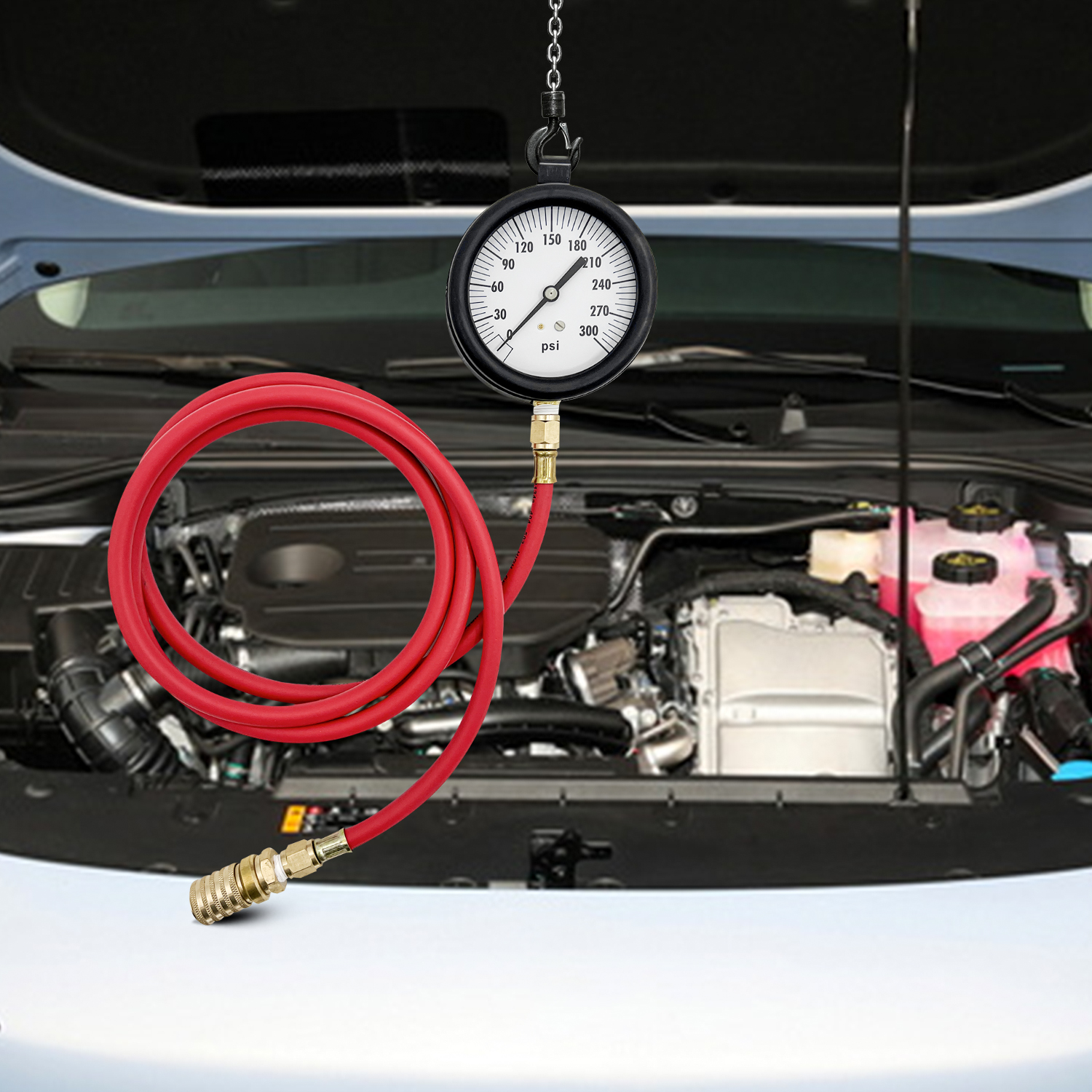 TU-32-20 Compuchek Diesel Fuel Pressure Test Gauge Fit for Cummins Diesel Engines and Other Diesel Engines Fitted with Compuchek Test Ports