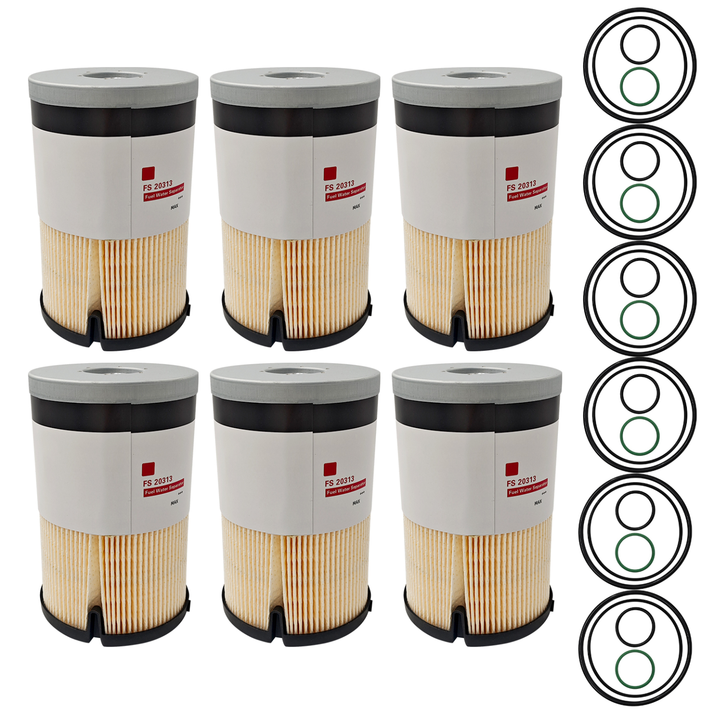 6pcs Fuel Water Separator Filter Replacement for Volvo D11 D13 D13TC, for Mack MP7 MP8 MP8