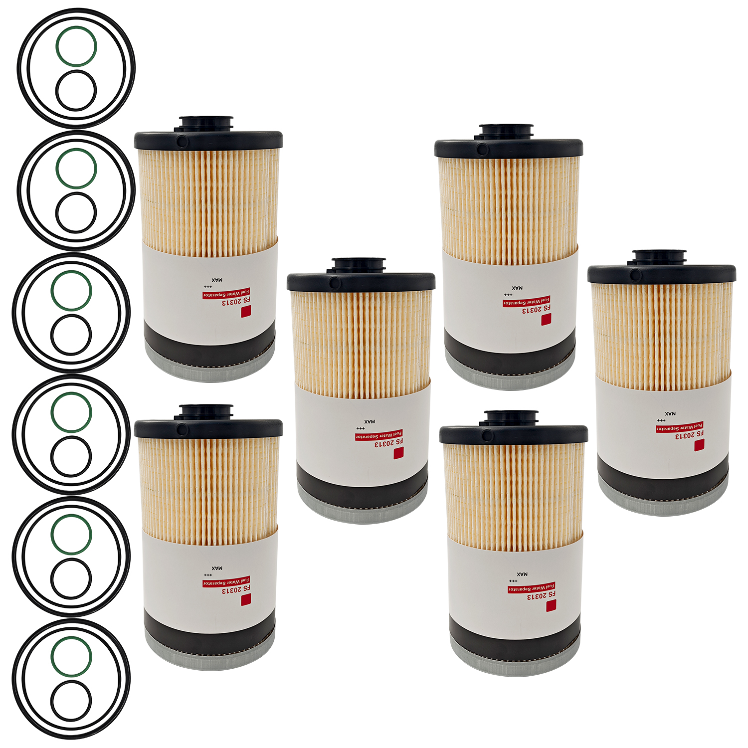 6pcs Fuel Water Separator Filter Replacement for Volvo D11 D13 D13TC, for Mack MP7 MP8 MP8
