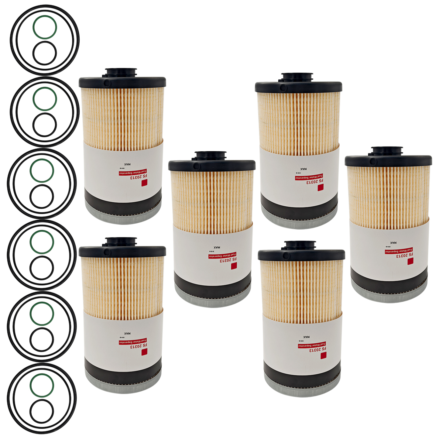 6pcs Fuel Water Separator Filter Replacement for Volvo D11 D13 D13TC, for Mack MP7 MP8 MP8