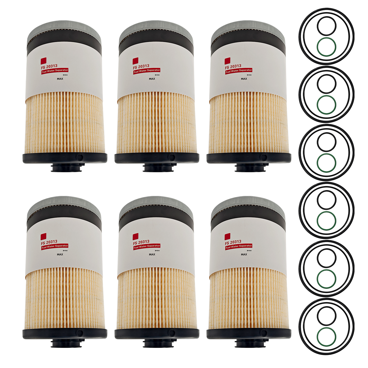 6pcs Fuel Water Separator Filter Replacement for Volvo D11 D13 D13TC, for Mack MP7 MP8 MP8