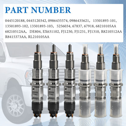 6PCS Fuel Injectors Compatible with Dodge Ram 2500 3500 4500 6.7L 2010-2018 for Cummins ISB6.7