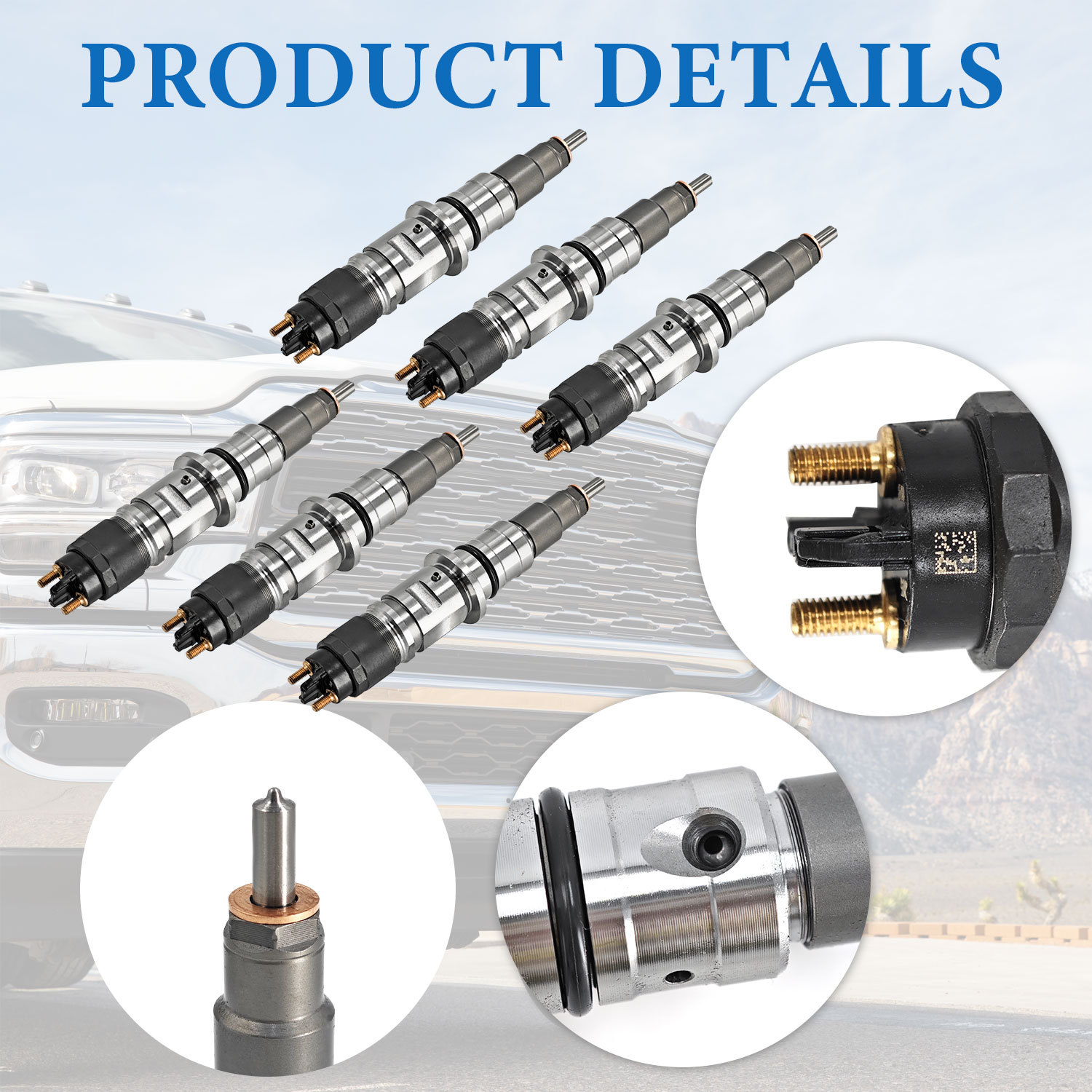 6PCS Fuel Injectors Compatible with Dodge Ram 2500 3500 4500 6.7L 2010-2018 for Cummins ISB6.7
