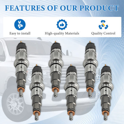 6PCS Fuel Injectors Compatible with Dodge Ram 2500 3500 4500 6.7L 2010-2018 for Cummins ISB6.7