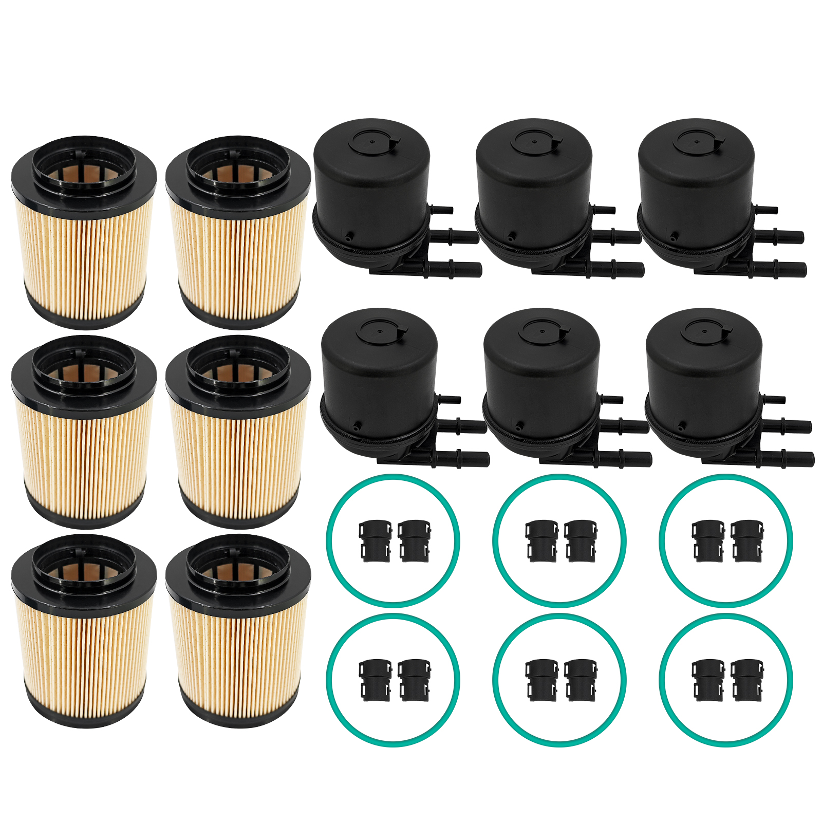 Fuel Filter Kit 6Pcs for Ford Super Duty 2017-2026 F-650 F-750 w/Powerstroke 6.7