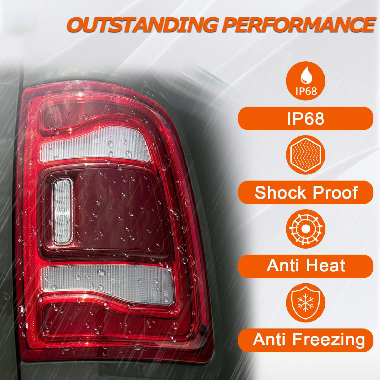 Dodge Ram Tail Light for 2019-2023 2500 3500-w/Blind Spot (W/O Module) - Right Passenger Side 