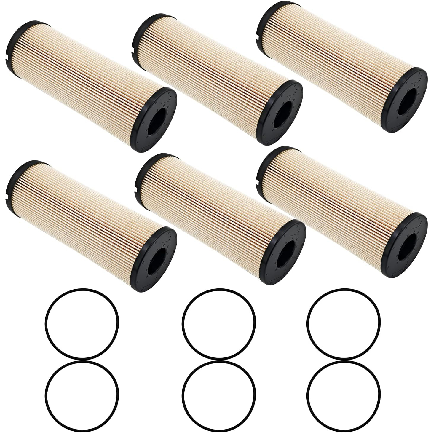 6pcs Fuel Filter fit for Cummins EPA ’17 ISX-12 ISX-15 2017-2024, for Kenworth T680 T880 W900, for Peterbilt 567 579
