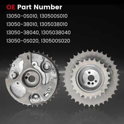 Intake & Exhaust VVT Sprocket Camshaft Timing Gear Fits for Toyota Sequoia Tundra Land Cruiser & Lexus GX400 GX460 LX570 5.7L 4.6L 2008-2023