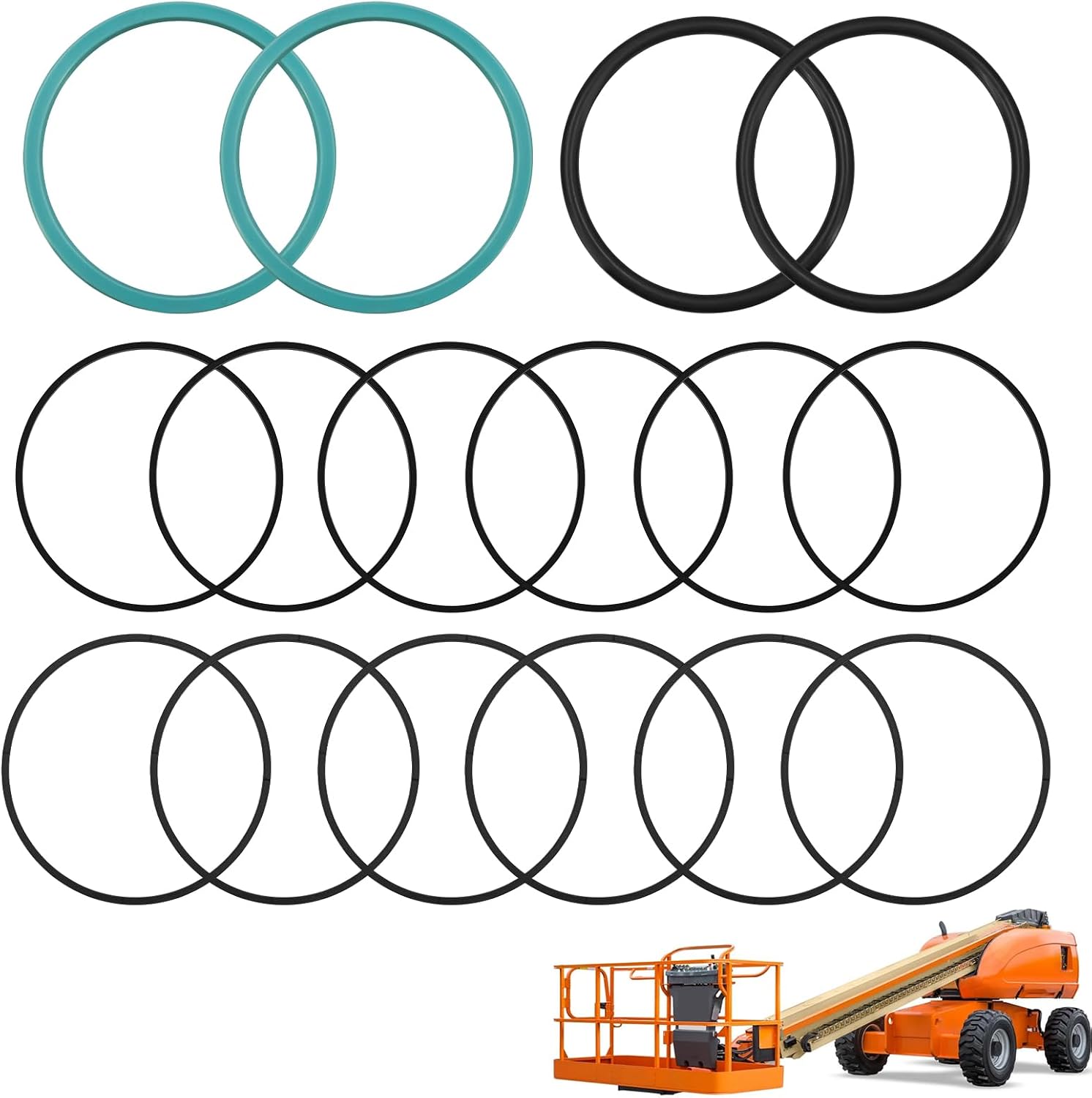 Hydraulic Boom Cylinder Seal Kit Compatible with JLG 600S Telescopic Boom Lift