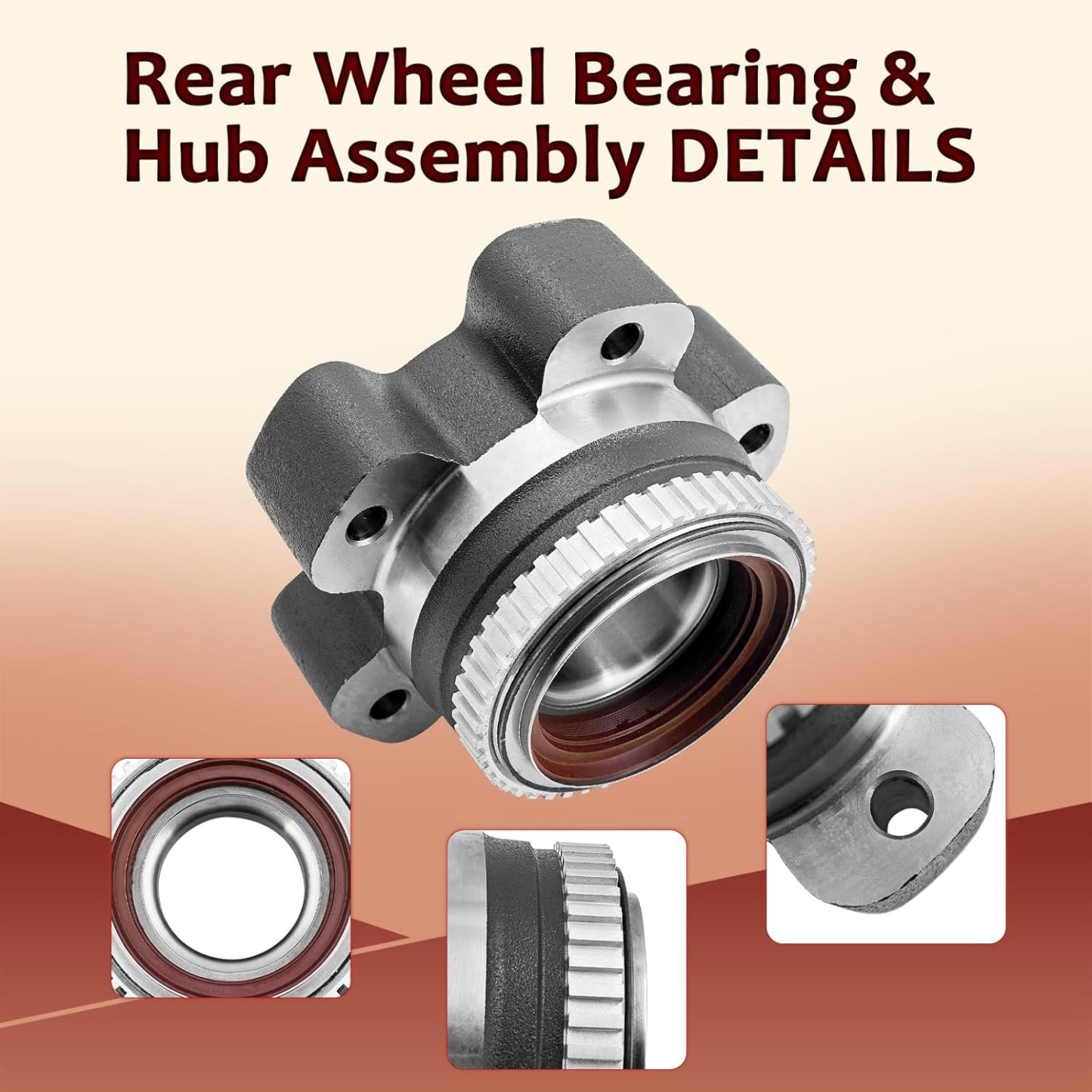 HUB415 Rear Wheel Bearing and Hub Assembly for Ford Transit-150 Transit-250 Transit-350 2015-2025