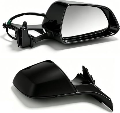 Right Passenger Side Mirror for Tesla Model 3 2021-2025, 11-Pin Stealth Gray, Electronic Auto-Dimming, Power Folding, Position Memory, Heated Defrost, No Antenna 