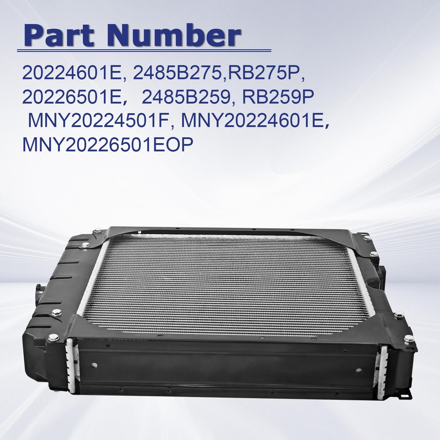 Radiator for Perkins Stationary Engine with Brass Tanks/Copper Core