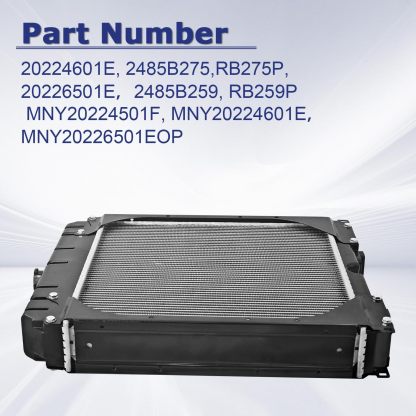 Radiator for Perkins Stationary Engine with Brass Tanks/Copper Core