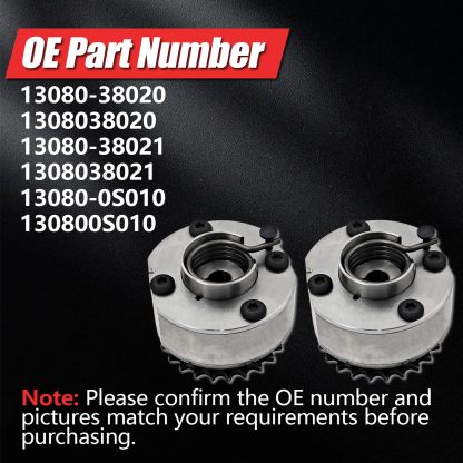 Intake & Exhaust VVT Sprocket Camshaft Timing Gear Fits for Toyota Sequoia Tundra Land Cruiser & Lexus GX400 GX460 LX570 5.7L 4.6L 2008-2023