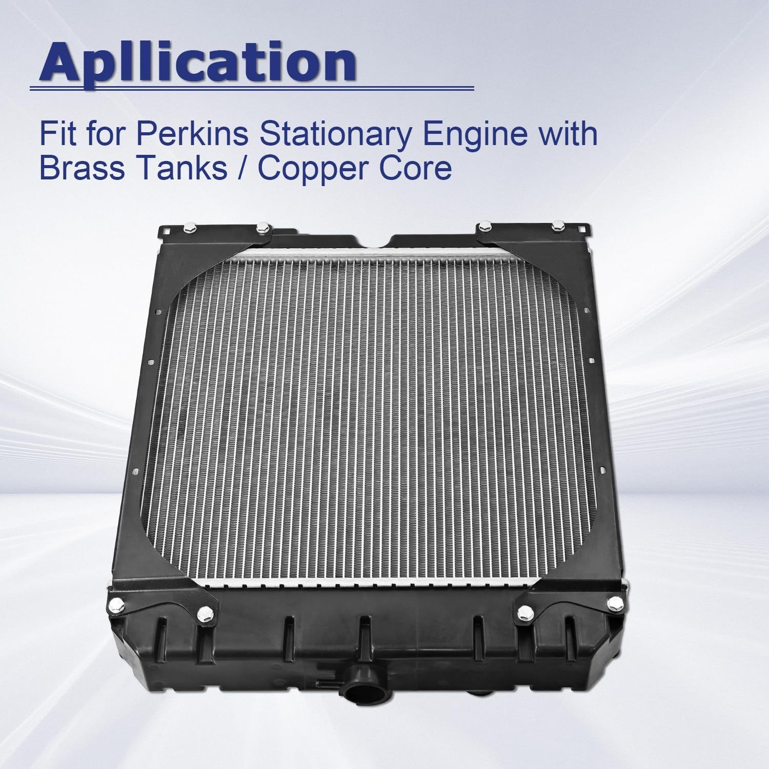 Radiator for Perkins Stationary Engine with Brass Tanks/Copper Core