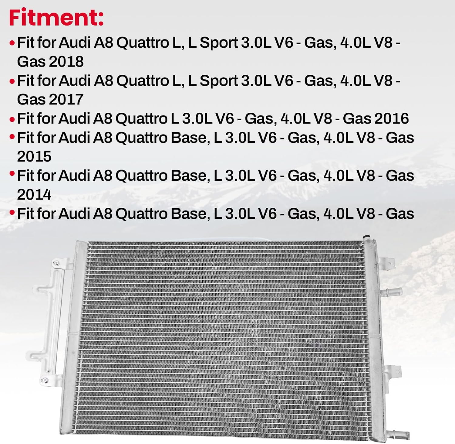 Auxiliary Radiator Fit For Audi A8 Quattro 2013-2018