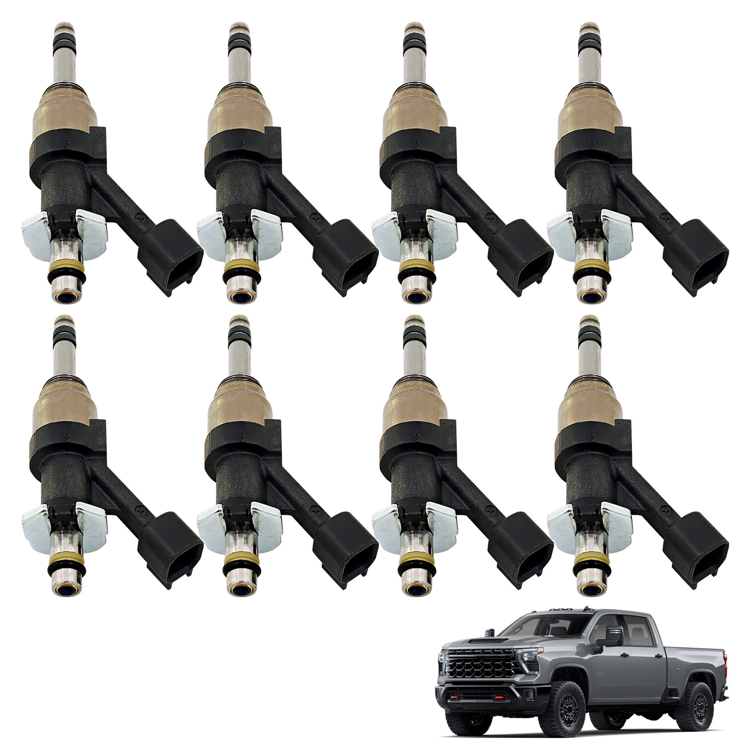 8 PCS Fuel Injectors Compatible with Chevy GMC Cadillac 6.2L&6.6L 2014-2024