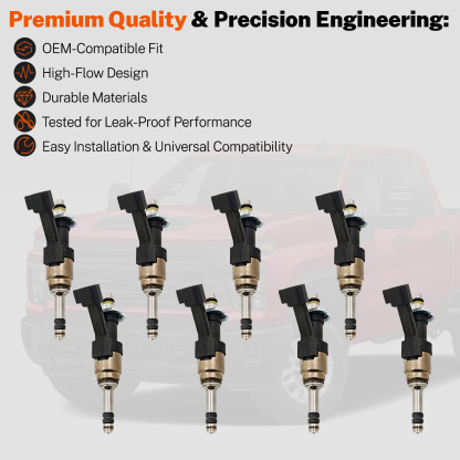 8 PCS Fuel Injectors Compatible with Chevy GMC Cadillac 6.2L&6.6L 2014-2024