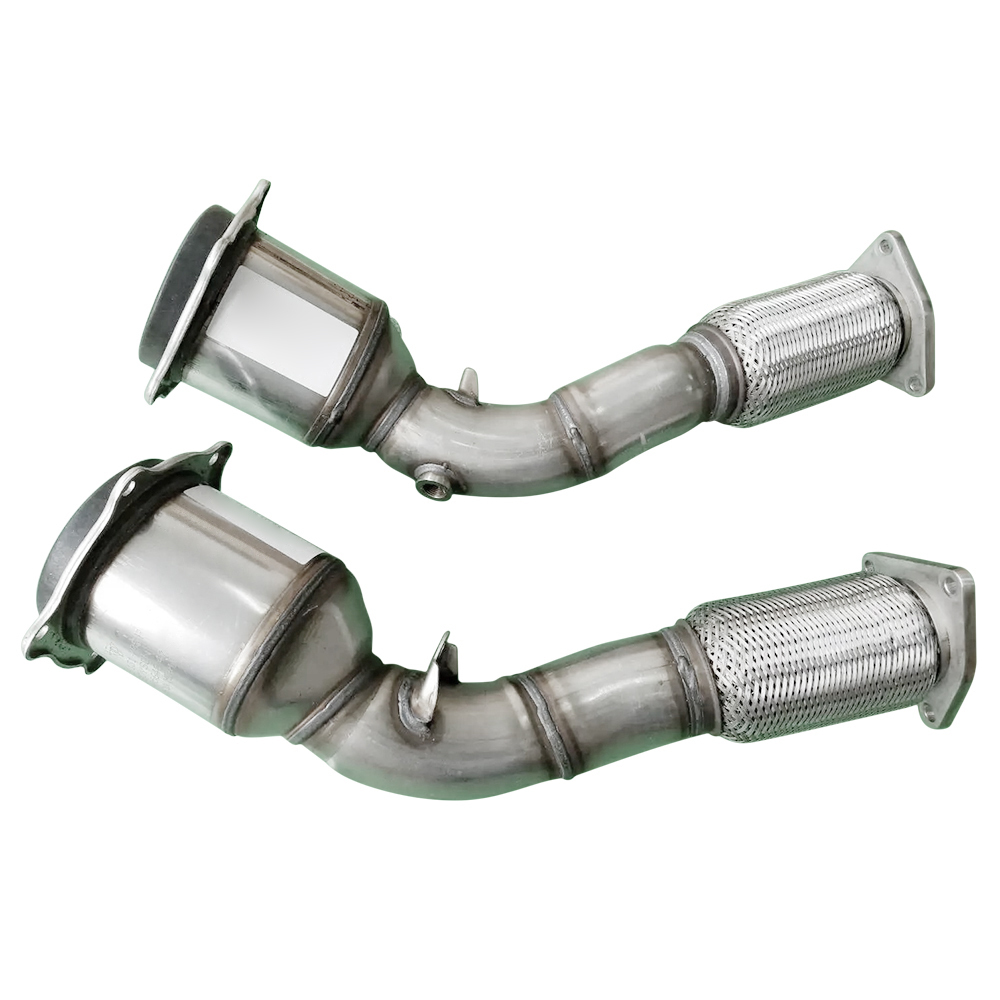 Pair Front Catalytic Converter for Porsche Cayenne 4.8L V8 2007-2010 Without turbocharger
