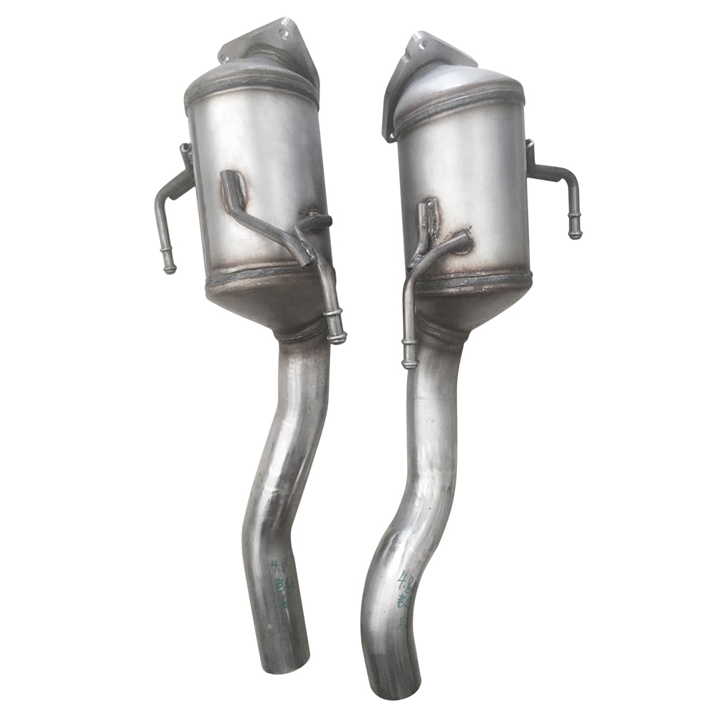 Pair Rear Catalytic Converter for Porsche Cayenne 4.8L V8 2007-2010 Without Turbocharger