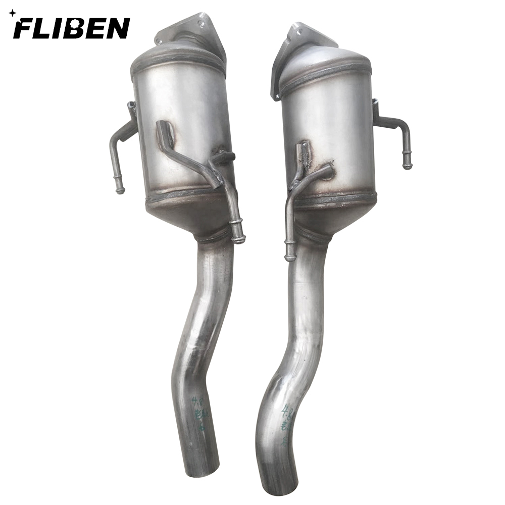 Pair Rear Catalytic Converter for Porsche Cayenne 4.8L V8 2007-2010 Without Turbocharger