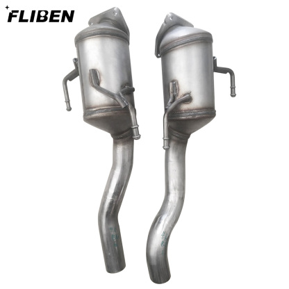 Pair Rear Catalytic Converter for Porsche Cayenne 4.8L V8 2007-2010 Without Turbocharger